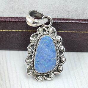 Australian Opal 1.25" 925 Sterling Silver Pendant (REXT21-102)