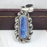 Australian Opal 1.25" 925 Sterling Silver Pendant (REXT21-98)