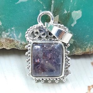 Lolite Sunstone 0.75" 925 Sterling Silver Pendant (RS13-426)