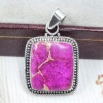 Pink Sea Sediment Jasper 1" 925 Sterling Silver Pendant (RS12-223)