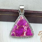 Pink Sea Sediment Jasper 1" 925 Sterling Silver Pendant (RS12-226)