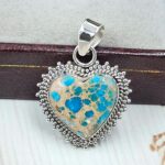 Sea Sediment Jasper 1" 925 Sterling Silver Pendant (RS12-257)