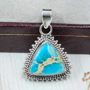 Sea Sediment Jasper 1" 925 Sterling Silver Pendant (RS12-262)