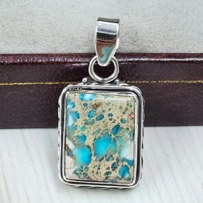 Sea Sediment Jasper 1" 925 Sterling Silver Pendant (RS12-265)