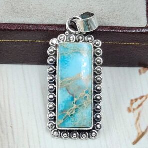 Sea Sediment Jasper 1.5" 925 Sterling Silver Pendant (RS12-267)