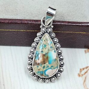 Sea Sediment Jasper 1.25" 925 Sterling Silver Pendant (RS12-268)