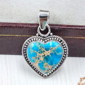 Sea Sediment Jasper 1" 925 Sterling Silver Pendant (RS12-269)