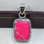 Pink Sea Sediment Jasper 1.25" 925 Sterling Silver Pendant (REXT120-32)