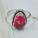 Pink Sea Sediment Jasper Size US 6 925 Sterling Silver Ring (RS30-364)