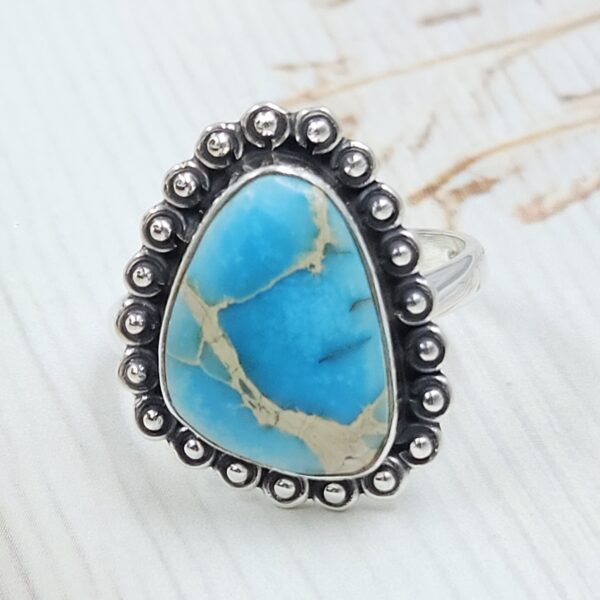 Sea Sediment Jasper Size US 10 925 Sterling Silver Ring (REXT35-199)