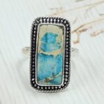 Sea Sediment Jasper Size US 6 925 Sterling Silver Ring (REXT35-177)