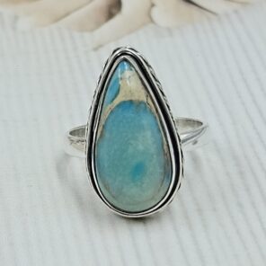 Sea Sediment Jasper Size US 8 925 Sterling Silver Ring (REXT35-192)