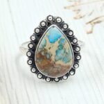 Sea Sediment Jasper Size US 10 925 Sterling Silver Ring (REXT35-198)