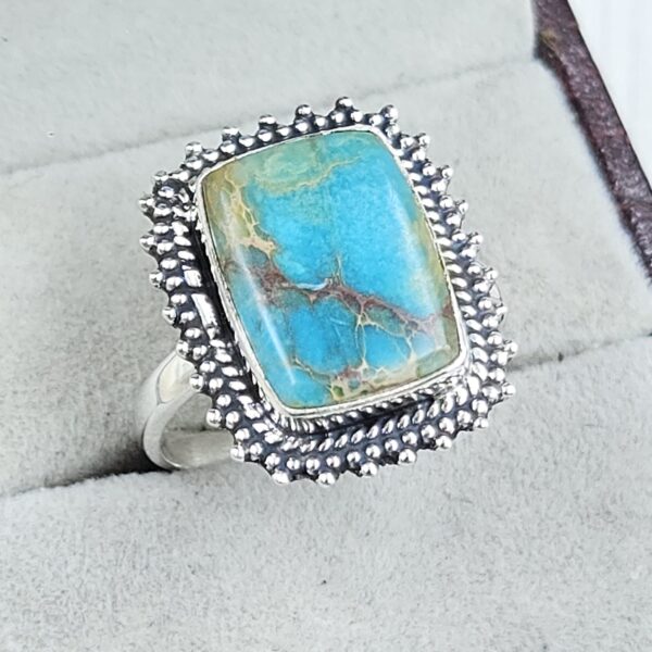 Sea Sediment Jasper Size US 8 925 Sterling Silver Ring (REXT35-186) - Image 2