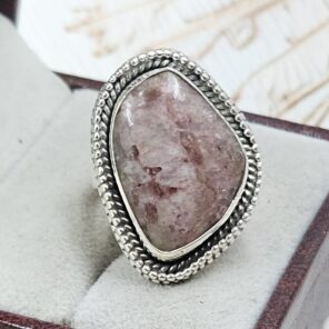 Orthoclase Feldspar Size US 6 925 Sterling Silver Ring (RS17-581)