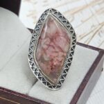 Orthoclase Feldspar Size US 10 925 Sterling Silver Ring (RS17-600)