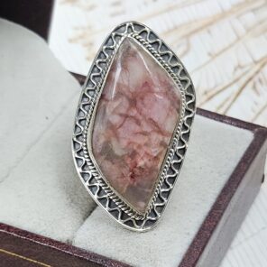 Orthoclase Feldspar Size US 10 925 Sterling Silver Ring (RS17-600)