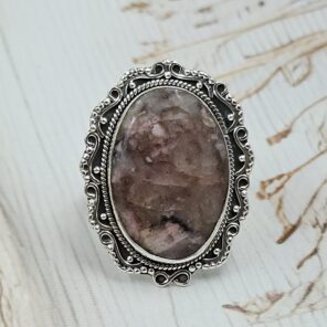 Orthoclase Feldspar Size US 10 925 Sterling Silver Ring (RS17-599)