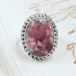 Orthoclase Feldspar Size US 8 925 Sterling Silver Ring (RS17-588)