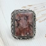 Orthoclase Feldspar Size US 8 925 Sterling Silver Ring (RS17-587)