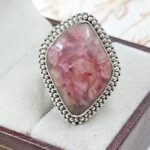 Orthoclase Feldspar Size US 8 925 Sterling Silver Ring (RS17-591)