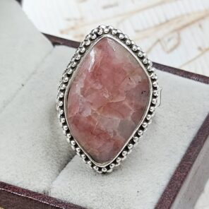 Orthoclase Feldspar Size US 9 925 Sterling Silver Ring (RS17-598)