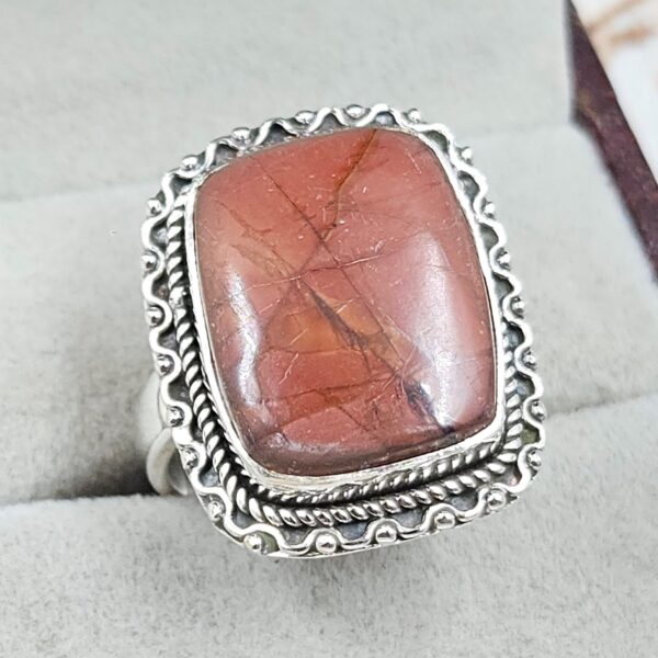 Imperial Jasper Size US 8 925 Sterling Silver Ring (REXT123-31) - Image 2
