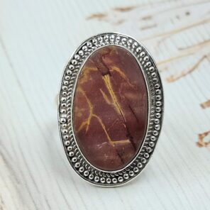 Imperial Jasper Size US 10 925 Sterling Silver Ring (REXT123-32)