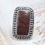 Imperial Jasper Size US 10 925 Sterling Silver Ring (REXT123-35)