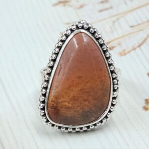 Imperial Jasper Size US 7 925 Sterling Silver Ring (REXT123-37)
