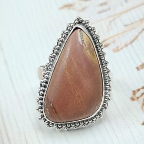 Imperial Jasper Size US 9 925 Sterling Silver Ring (REXT123-39)