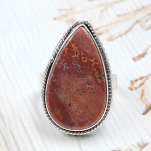 Imperial Jasper Size US 7 925 Sterling Silver Ring (REXT123-41)