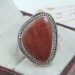 Imperial Jasper Size US 8 925 Sterling Silver Ring (REXT123-42)