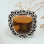 Imperial Jasper Size US 9 925 Sterling Silver Ring (REXT123-43)