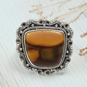 Imperial Jasper Size US 9 925 Sterling Silver Ring (REXT123-43)
