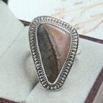 Imperial Jasper Size US 9 925 Sterling Silver Ring (REXT123-53)