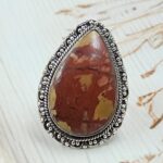 Imperial Jasper Size US 7 925 Sterling Silver Ring (REXT123-48)