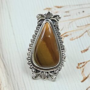 Imperial Jasper Size US 8 925 Sterling Silver Ring (REXT123-54)