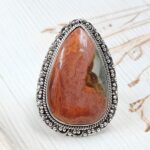 Imperial Jasper Size US 10 925 Sterling Silver Ring (REXT123-52)