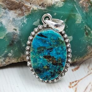 Peruvian Opal 1.25" 925 Sterling Silver Pendant (REXT53-134)