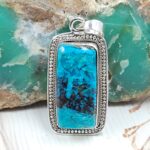 Peruvian Opal 1.5" 925 Sterling Silver Pendant (REXT53-140)