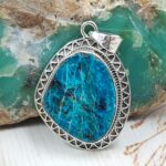 Peruvian Opal 1.5" 925 Sterling Silver Pendant (REXT53-143)
