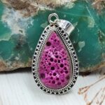 Raw Ruby 1.5" 925 Sterling Silver Pendant (REXT53-147)