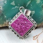 Raw Ruby 1" 925 Sterling Silver Pendant (REXT53-151)