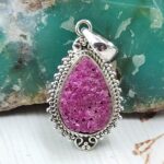 Raw Ruby 1.25" 925 Sterling Silver Pendant (REXT53-152)