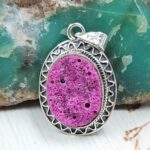 Raw Ruby 1.25" 925 Sterling Silver Pendant (REXT53-153)