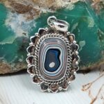 Fordite 1.25" 925 Sterling Silver Pendant (REXT53-123)