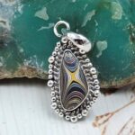 Fordite 1" 925 Sterling Silver Pendant (REXT53-131)
