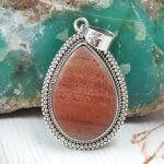 Imperial Jasper 1.25" 925 Sterling Silver Pendant (REXT22-87)