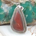 Imperial Jasper 1.5" 925 Sterling Silver Pendant (REXT22-89)